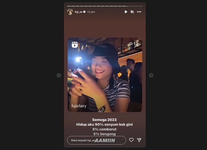 Fuji An Ungkap Harapan Manis Tentang Hidup di Tahun 2023