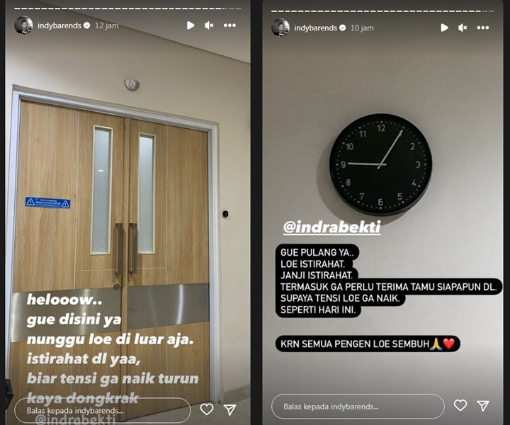 Indy Barends Setia Tunggui Indra Bekti Dari Balik Pintu