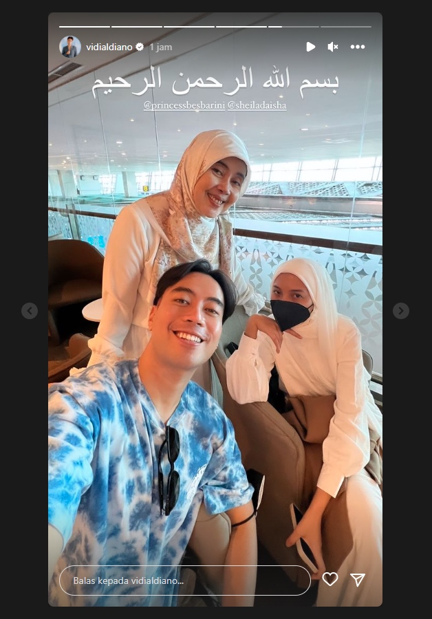 Vidi Aldiano Pamer Foto Sheila Dara Pakai Hijab, Dipuji Cantik