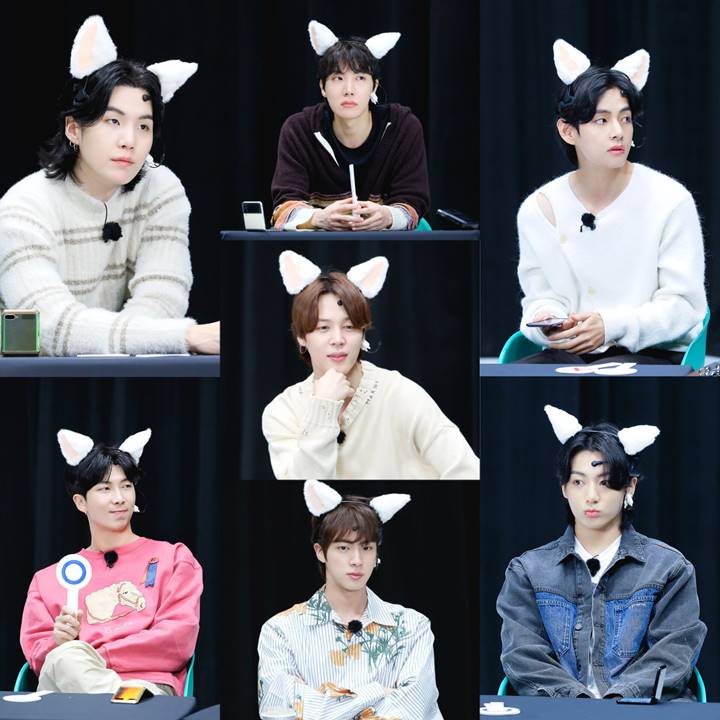 BTS Kompak Cosplay Jadi Kucing, Baju V Hingga Tindik Jungkook Sukses Bikin Salfok