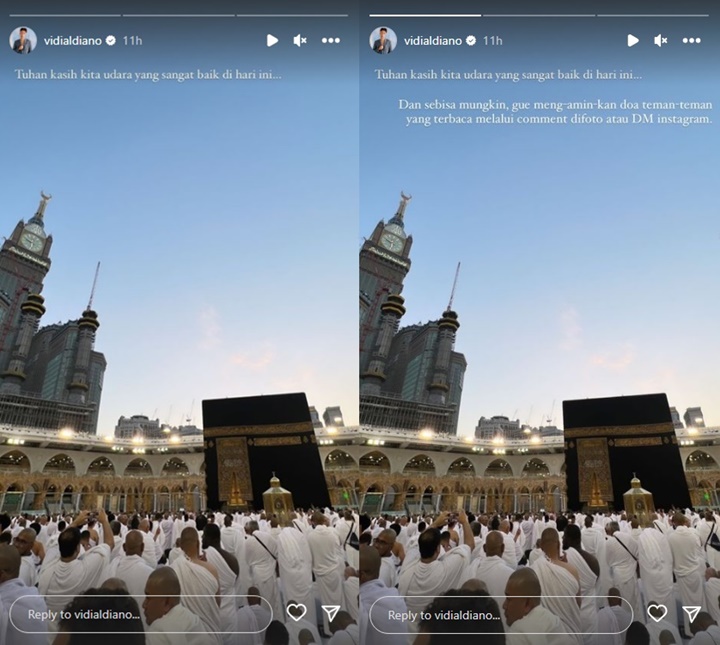 Vidi Aldiano Bereaksi Usai Ramai Didoakan Dapat Momongan Sepulang Umrah