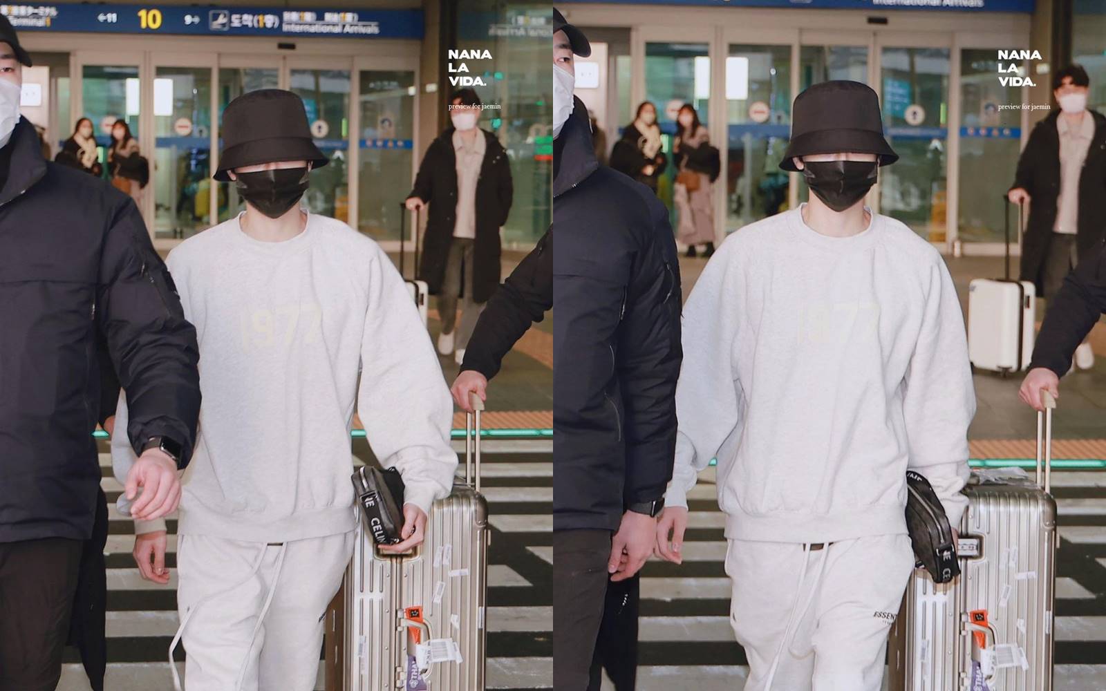 Jaemin NCT tiba di Korea Selatan dalam penjagaan ketat