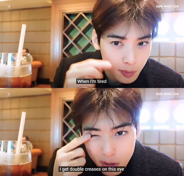 Cha Eunwoo ASTRO Curcol Soal Perubahan Kelopak Mata Kanan Saat Lelah