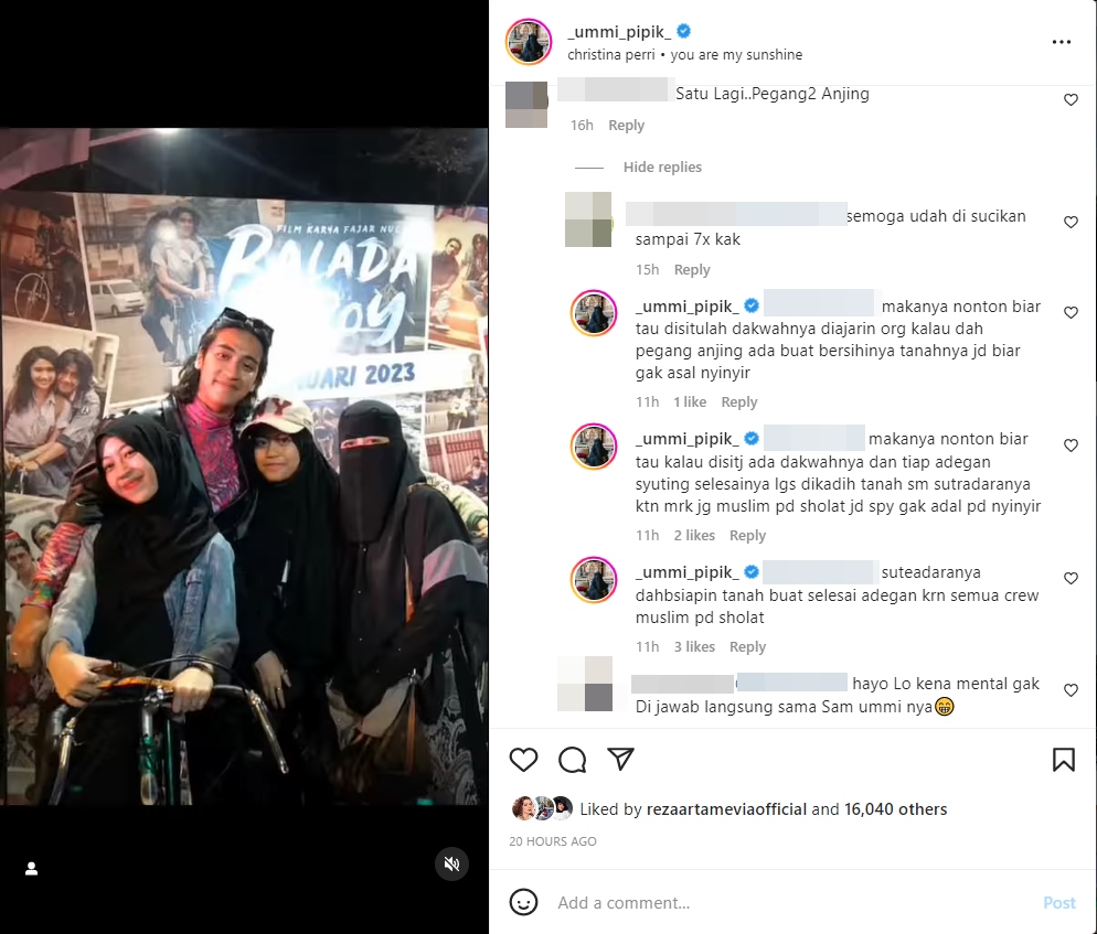 Umi Pipik Bela Abidzar Al Ghifari soal Pegang Anjing