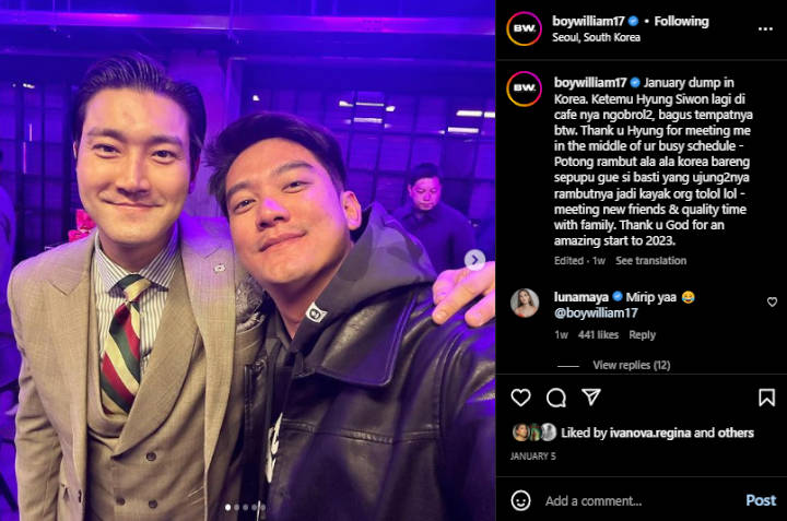 Boy William Hangout Bareng Choi Siwon Di Korea, Nama Rafathar Ikut Terseret