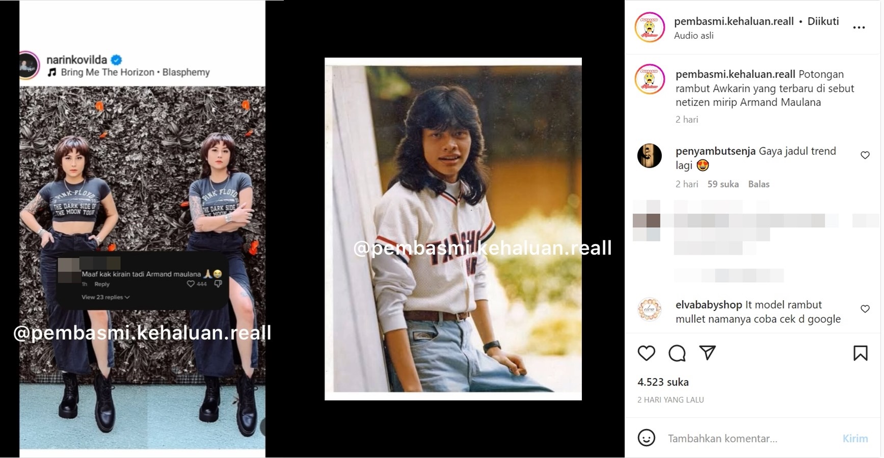 Model Rambut Baru Awkarin Mendadak Disamakan dengan Armand Maulana