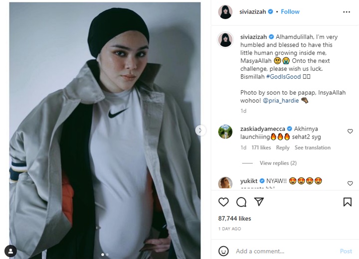 Umumkan Hamil Anak Pertama, Sivia Azizah Pamer Baby Bump Gemas