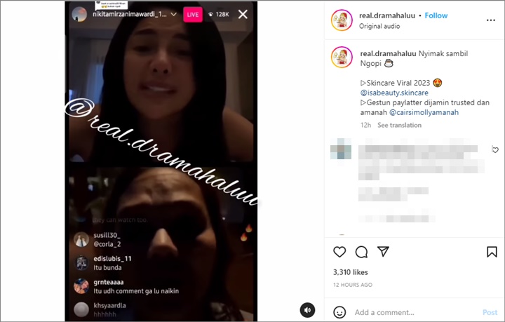 Saling Ngotot, Nikita Mirzani dan Bunda Corla Sengit Adu Mulut Saat Live IG