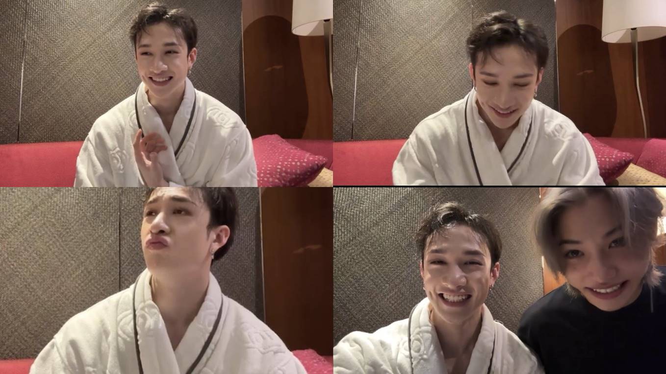 Bang Chan Stray Kids live streaming hanya dengan mengenakan handuk mandi