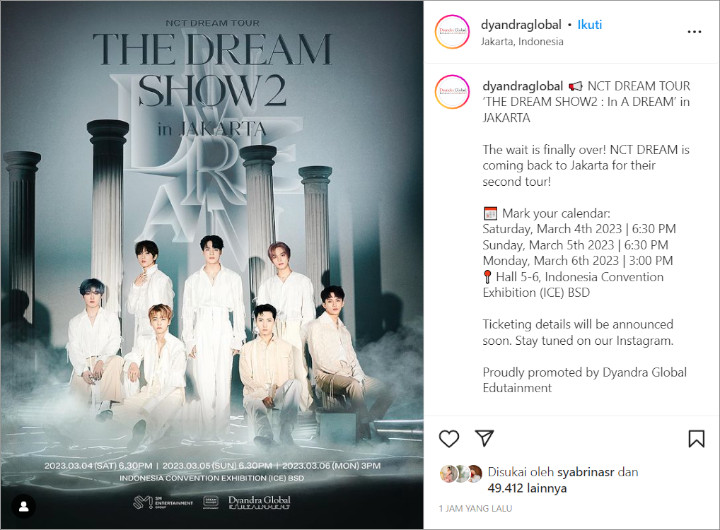 NCT Dream Siap Gelar Konser \'THE DREAM SHOW 2\' 3 Hari di Indonesia, Intip Jadwalnya NCT Dream Siap Gelar Konser \'THE DREAM SHOW 2\' 3 Hari di Indonesia, Intip Jadwalnya