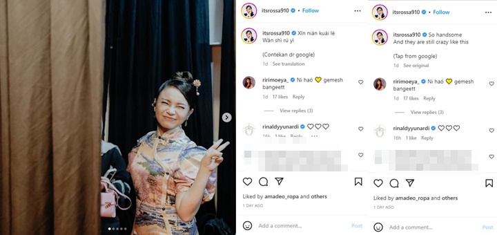 Rossa Tampil Menggemaskan dalam Outfit Spesial Imlek, Caption Bikin Mikir
