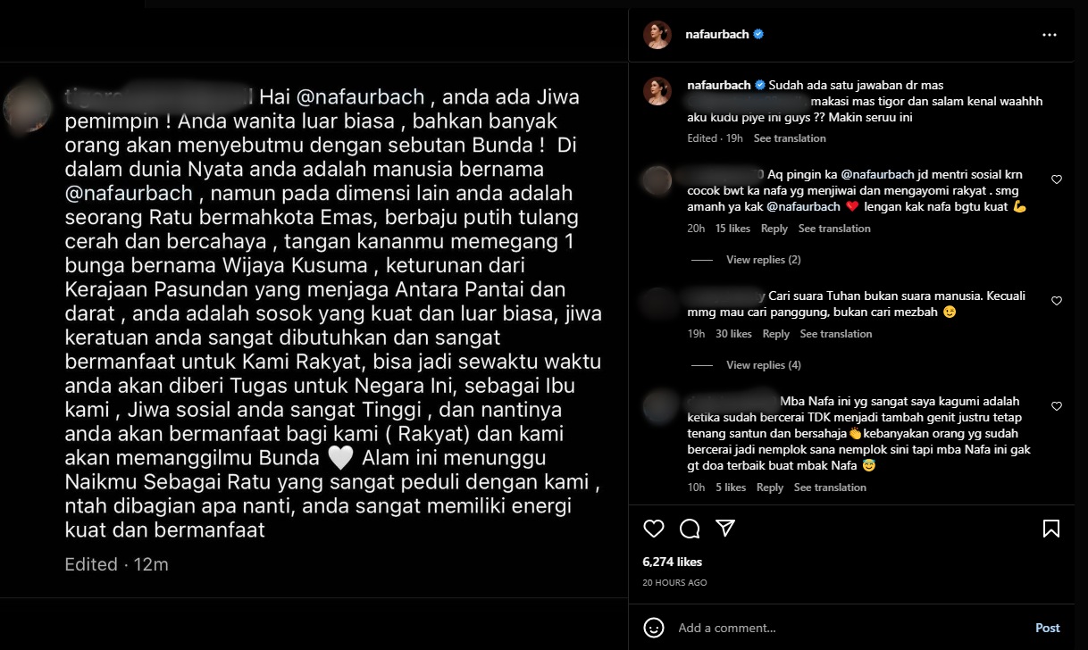 Nafa Urbach Bingung Disebut Wanita Jelmaan