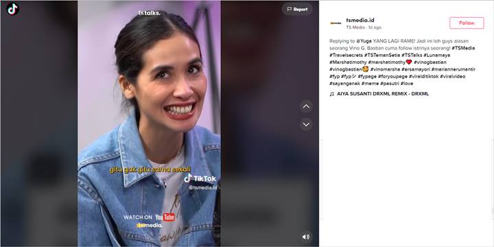 Vino G. Bastian Disebut Bucin, Marsha Timothy Ngakak Usai Klarifikasi