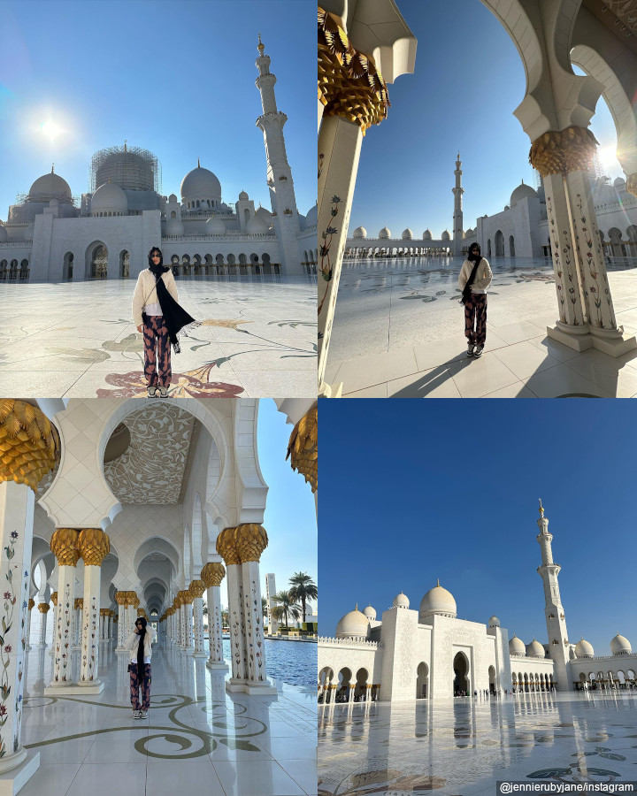 Jennie BLACKPINK Sopan Tutup Aurat Pakai Kerudung di Masjid Abu Dhabi, Sampai Dipanggil Ukhti