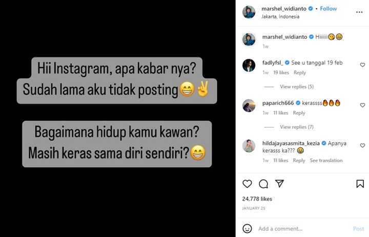 Sempat Menghilang dari Sosmed, Marshel Widianto Ternyata Datangi Psikolog