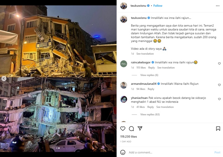 Ria Ricis Hingga Aurel Hermansyah Nangis Dengar Turki & Suriah Diguncang Gempa Dahsyat