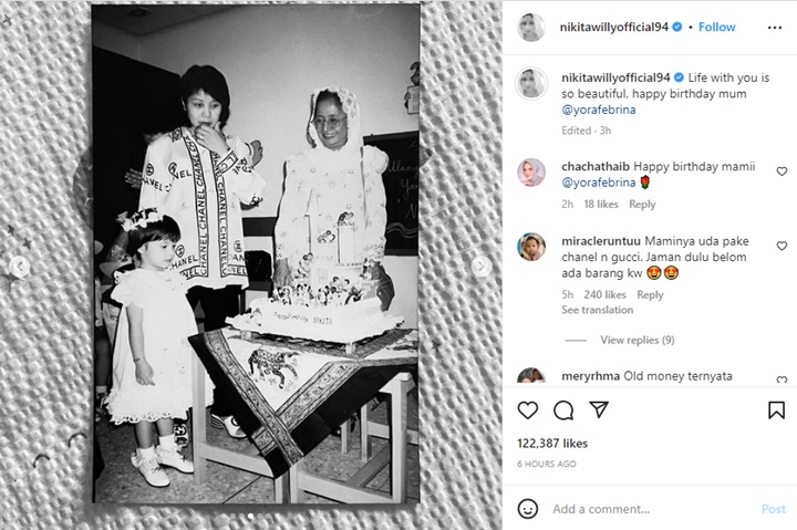 Nikita Willy Pose Alay, Ibunda Pakai Barang Serba Branded di Foto Lawas Bikin Melongo