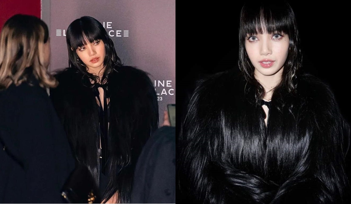Tampil Serba Hitam dengan Softlens Mencolok, Lisa Jadi Trending dan Bikin Fans Kepicut di Acara Celine