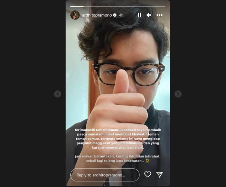 Sampai Pingsan di Atas Panggung, Ardhito Pramono Kini Ketahui Sakitnya