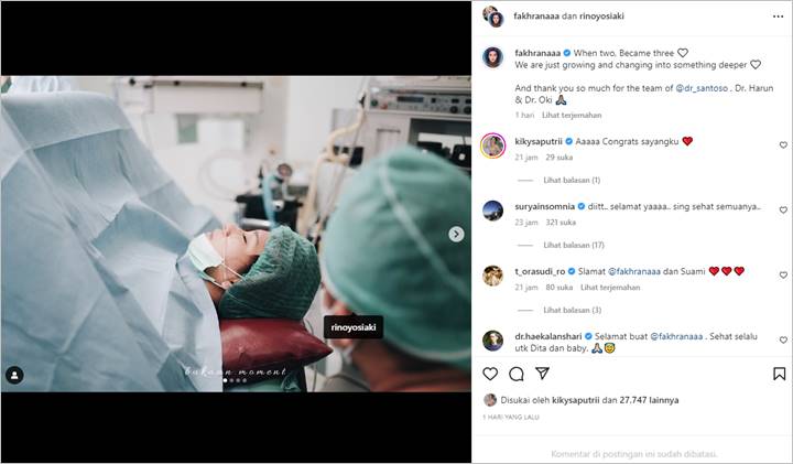 Dita Fakhrana Lahirkan Anak Pertama, Paras Menawan Sang Bayi Tuai Sorotan