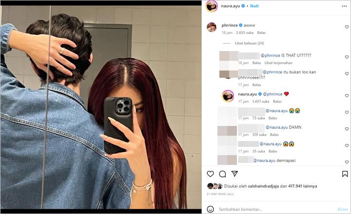 Celetukan Misterius Gabriel Prince di Postingan Naura Ayu Auto Digeruduk
