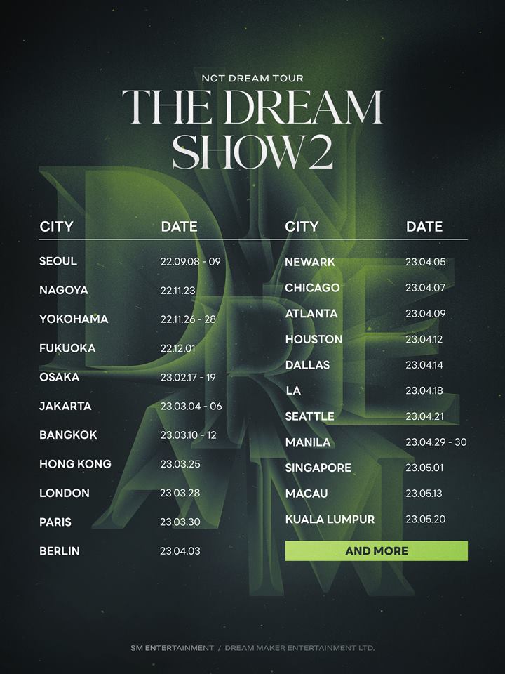 v NCT Dream Umumkan Destinasi Baru Tur Konser Dunia \'THE DREAM SHOW 2\', Amerika dan Eropa Masuk! NCT Dream Umumkan Destinasi Baru Tur Konser Dunia \'THE DREAM SHOW 2\', Amerika dan Eropa Masuk!