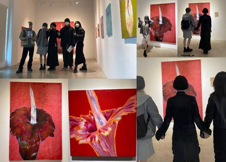 HyunA dan DAWN mengunjungi galeri lukisan bersama