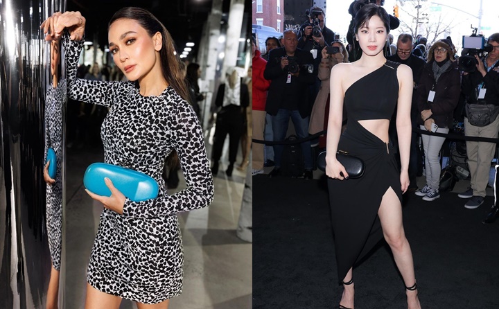 Luna Maya dan Dahyun TWICE Adu Keseksian Kala Foto Bareng di NYFW 2023