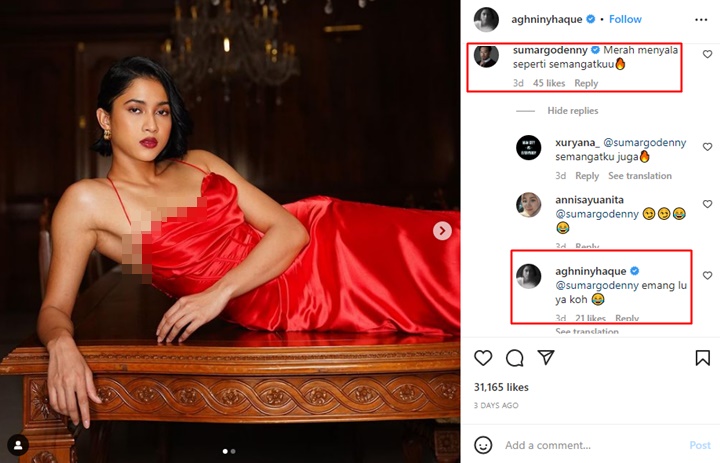 Aghniny Haque Bereaksi Saat Foto Seksinya Dapat Komentar Usil dari Denny Sumargo