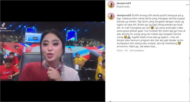 Dewi Persik Sentil Oknum yang Adu Domba Dirinya dengan Mahalini