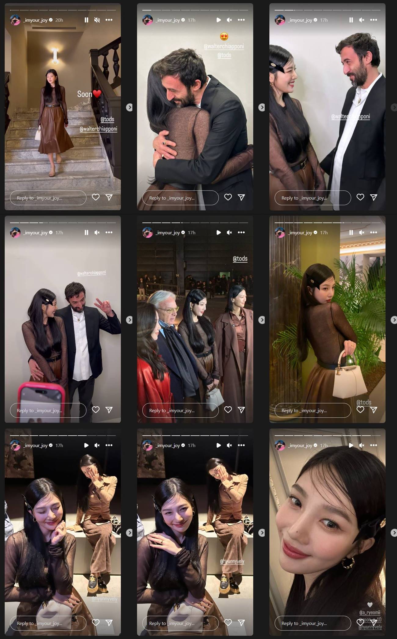 Penampilan Joy Red Velvet kala menghadiri acara Milan Fashion Week 2023