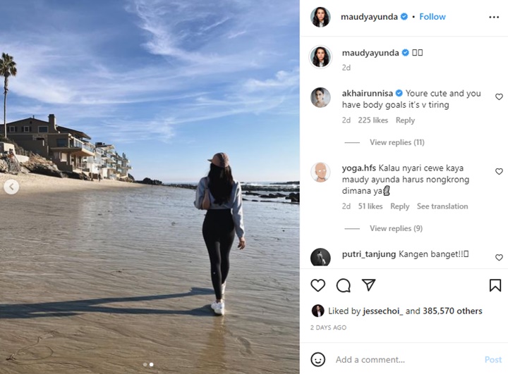 Body Goals Maudy Ayunda Bikin Adik Gagal Fokus, Rahasia Olahraga Ternyata Mudah