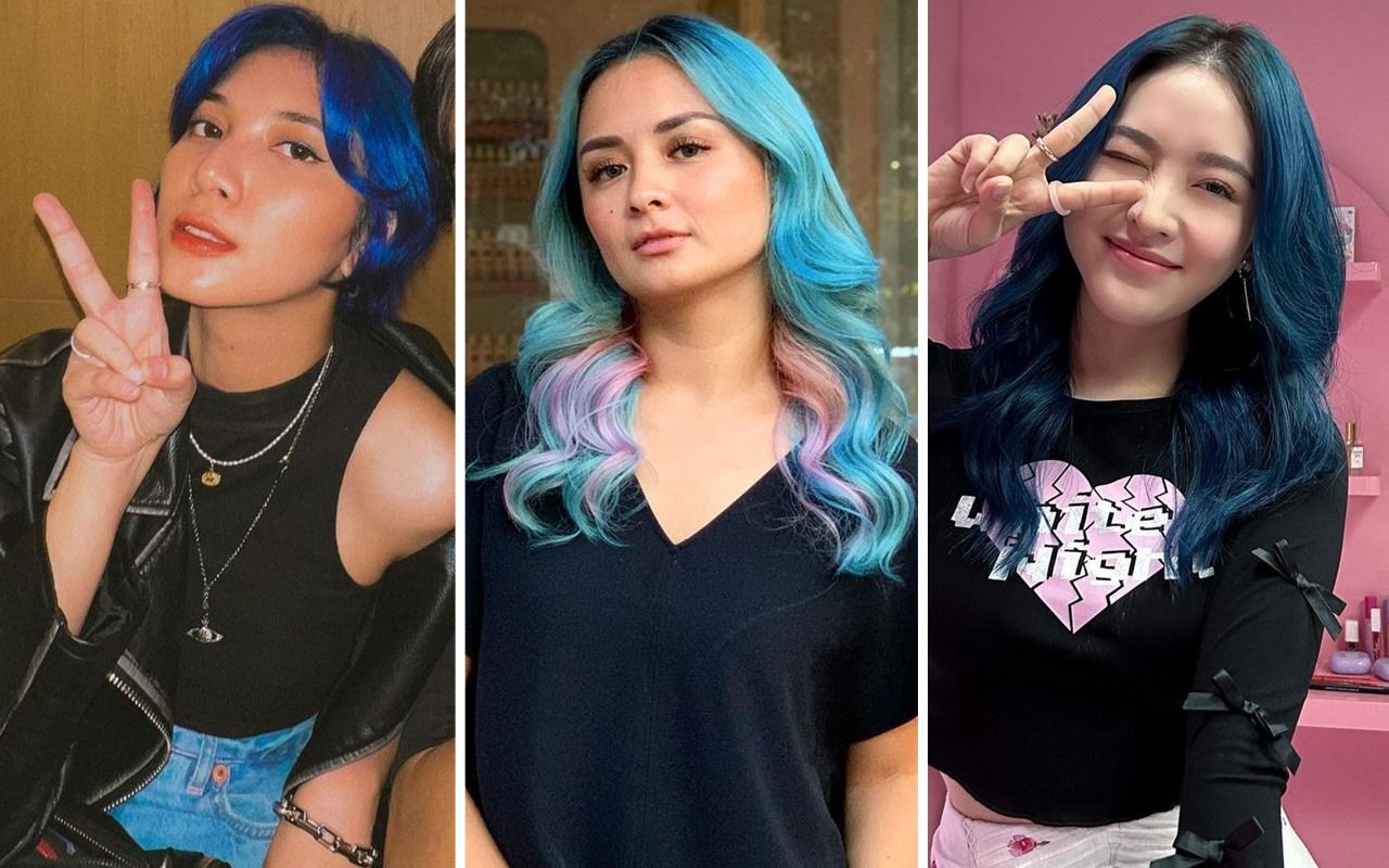 Sheila Dara Tetep Kece dengan Model Bondolnya, 8 Artis Cewek Ini On Point Warnai Rambut Jadi Biru