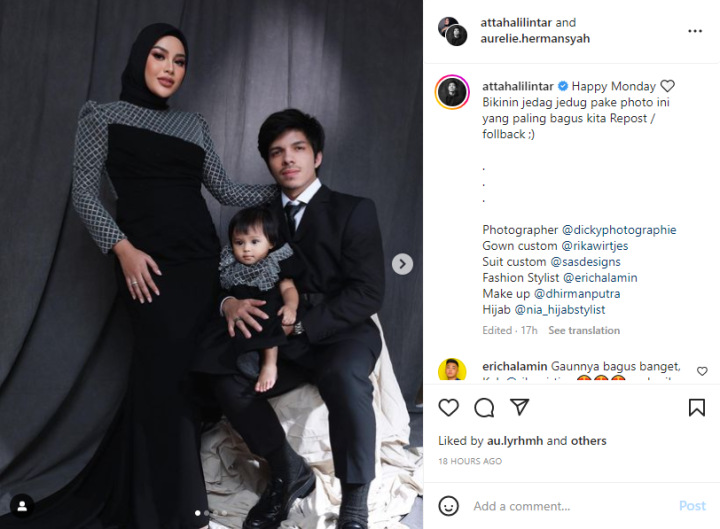 Kaki Ameena di Foto Keluarga Bikin Salfok, Tinggi Badan Erina Gudono Disorot - Topik Pagi