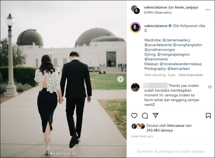 Kevin Sanjaya dan Valencia Tanoe Foto Prewed di Los Angeles, Vibes Hollywood Banget