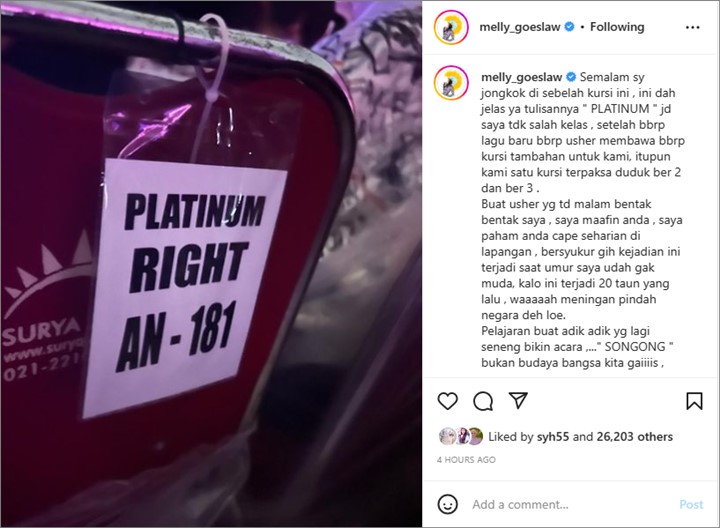 Sungguh Apes, Melly Goeslaw Jongkok di Konser BLACKPINK Jakarta Hingga Dibentak-bentak