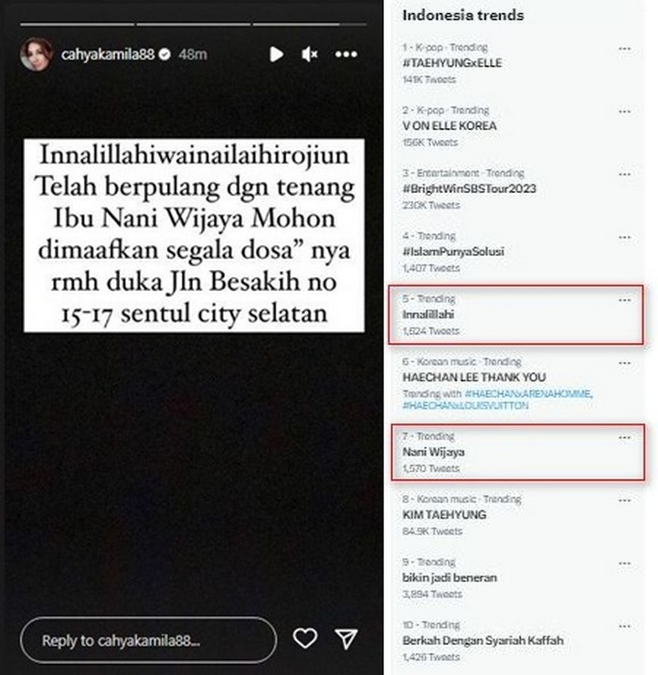Nani Wijaya Trending Topik