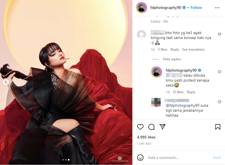 Cara Duduk Fuji An Saat Pemotretan Dikritik, Fotografer Pasang Badan