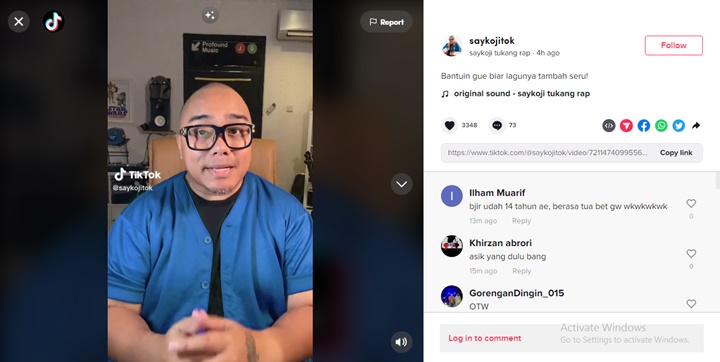 Saykoji Mendadak Trending Usai Igor Buat Postingan Mengejutkan di TikTok