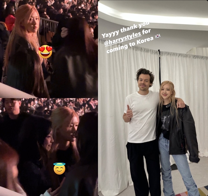 Rose dan Jennie BLACKPINK ke Konser Harry Styles, Interaksi Manis di Backstage Bikin Heboh