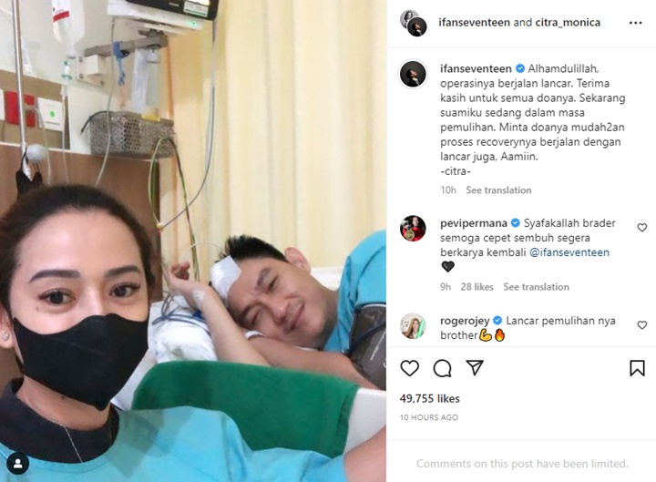 Operasi Ifan Seventeen Berhasil, Istri Tunjukkan Penampakan Tumor di Kepala Usai Diangkat