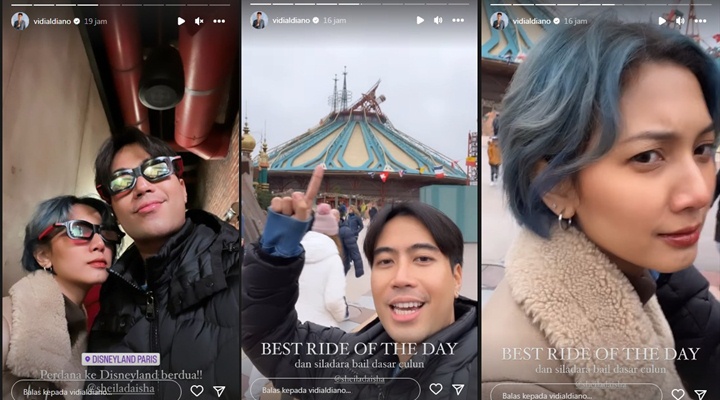 Perdana Ke Disneyland Bareng, Vidi Aldiano Justru Goda Sheila Dara Cupu