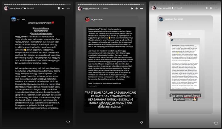 Happy Asmara Hapus Postingan Klarifikasi Soal Hubungannya dengan Denny Caknan