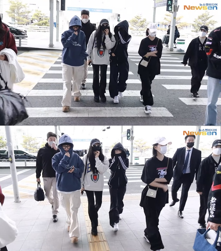 aespa Berangkat ke Luar Negeri untuk Jadwal Rahasia, Outfit Kelewat Santai Jadi Perhatian