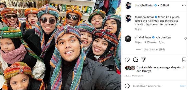 Thariq Halilintar Curhat Jalani Ramadan ke-4 Tanpa Gen Halilintar, Komentar Atta Bikin Mewek