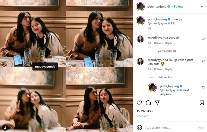 Makeup Kontras Maudy Ayunda dan Putri Tanjung Saat Hangout Bareng Jadi Perbincangan