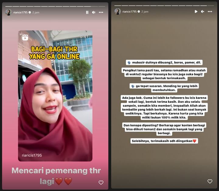 Bagi-bagi THR, Ria Ricis Justru Dinyinyir Mubazir Hingga Tak Tepat Sasaran