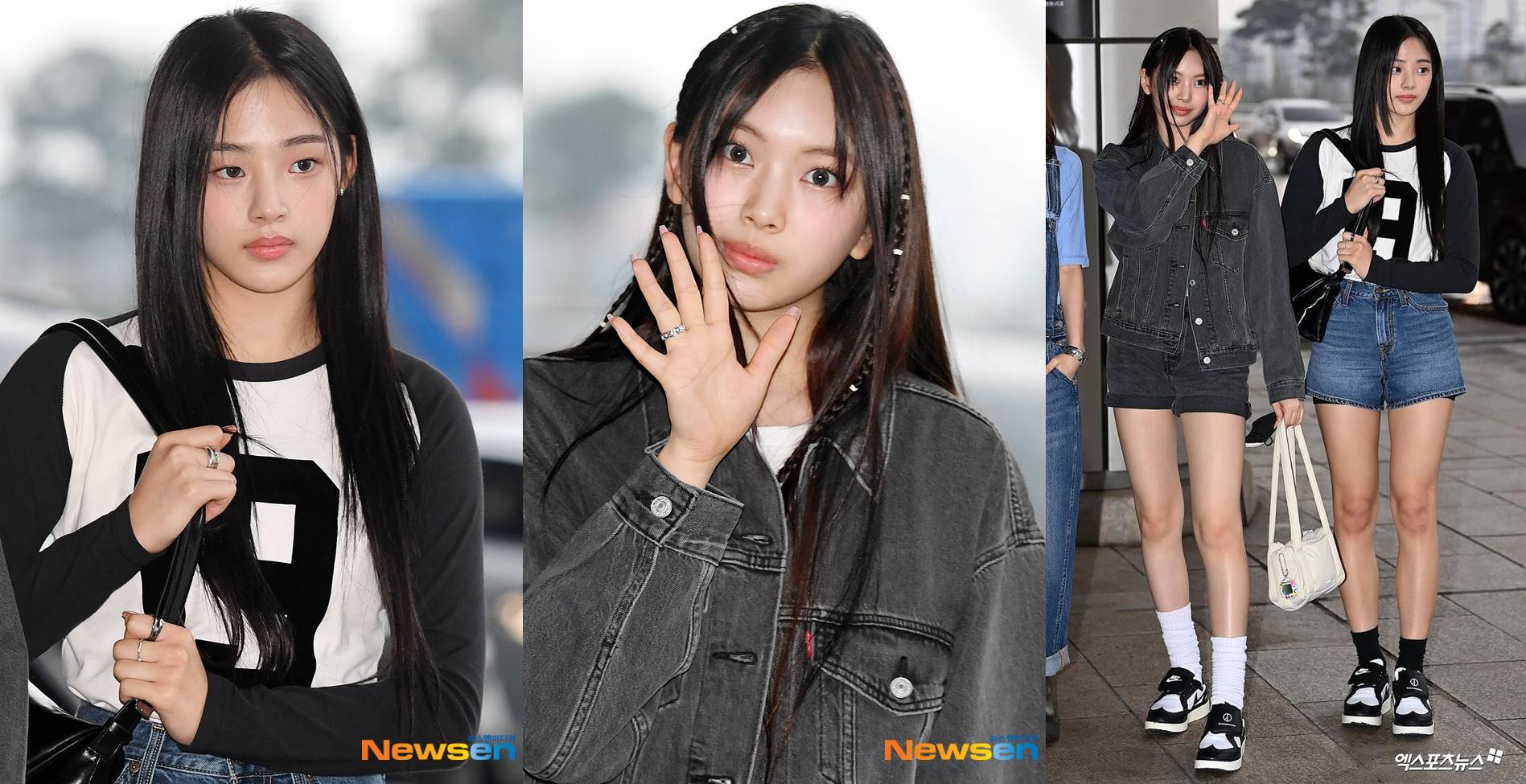 Minji dan Hyein NewJeans di fashion airport baru