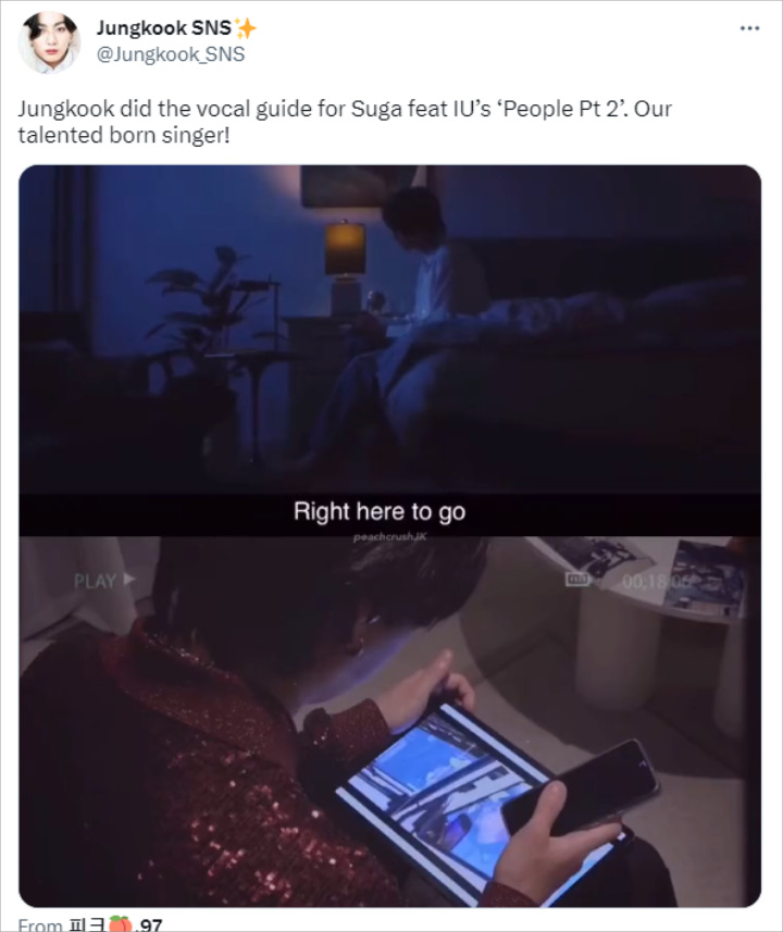 Jungkook BTS Turut Ambil Bagian Dalam Produksi \'People Pt. 2\' Suga ft. IU