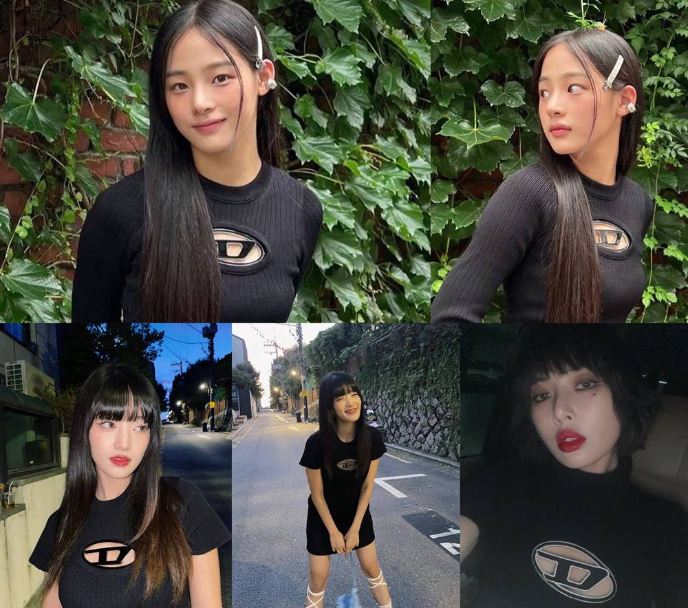 Minji NewJeans, Minnie (G)I-DLE, HyunA mengenakan pakaian sama